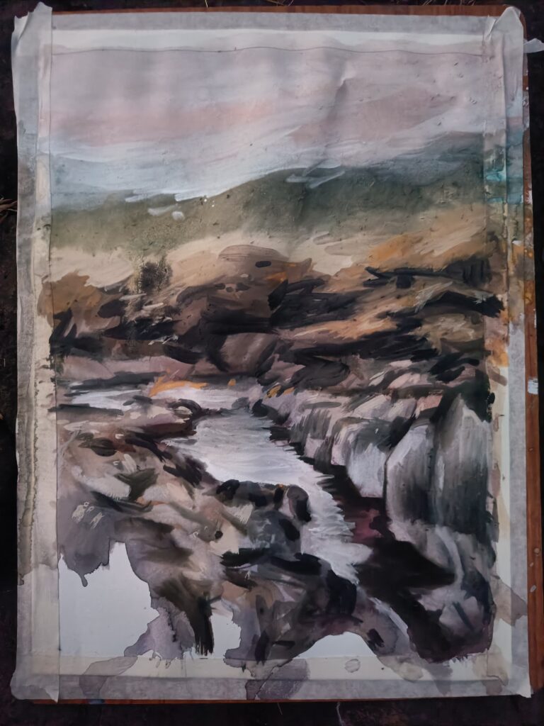 IMG20250308191217 Kailas satambekar River series, River Landscapes, Gouache artworks